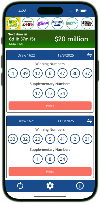 Real-time Lottery Results